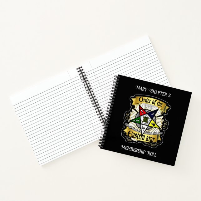 Order of Easter Star Membership Roll Notebook (Inside)
