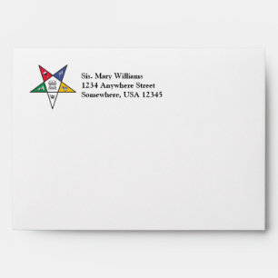Order of Eastern Star Envelope