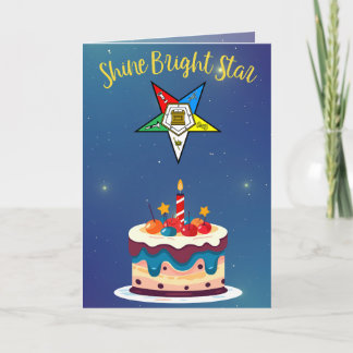  Order of Eastern Star Happy Birthday Card OES 