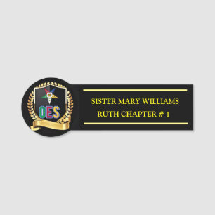 Order of Eastern Star Name Tag