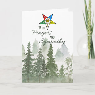 Order of Eastern Star Sympathy Card for OES