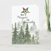 Order of Eastern Star Sympathy Card for OES