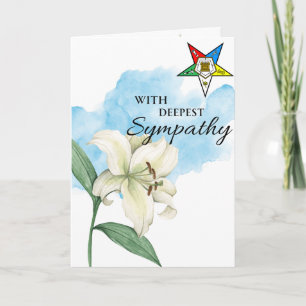 Order of Eastern Star Sympathy Card for OES