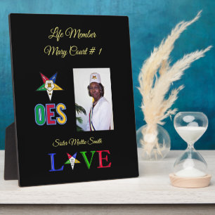 Order of Eastern Stars Life member Plaque