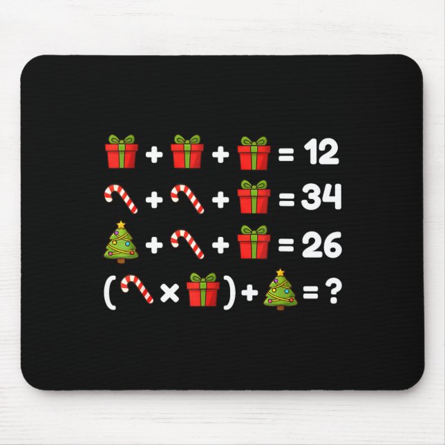 Order Of Operations Quiz Christmas Math Teacher 67 Mouse Mat (Front)