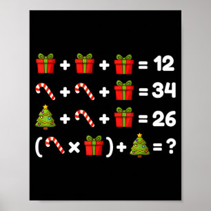 Order Of Operations Quiz Christmas Math Teacher 67 Poster