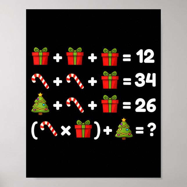 Order Of Operations Quiz Christmas Math Teacher 67 Poster (Front)