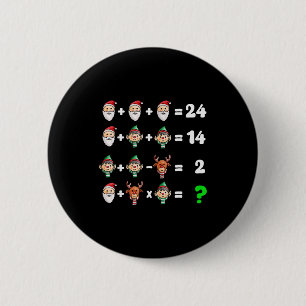 Order Of Operations Quiz Christmas Math Teacher Xm 6 Cm Round Badge