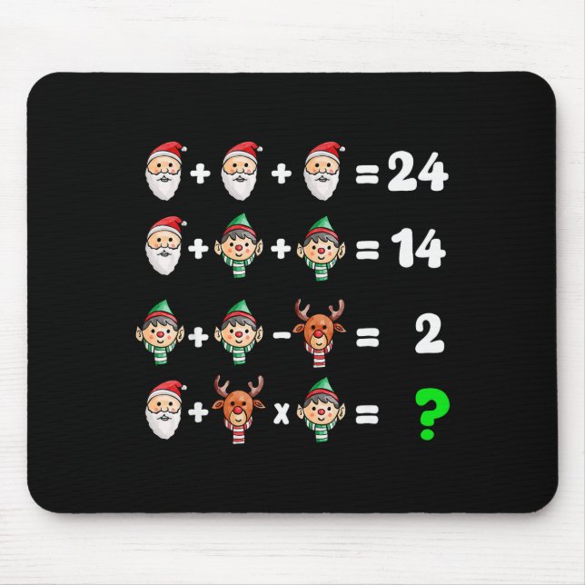 Order Of Operations Quiz Christmas Math Teacher Xm Mouse Mat (Front)
