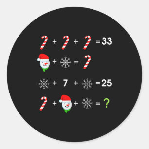 Order Of Operations Quiz Funny Math Teacher Christ Classic Round Sticker