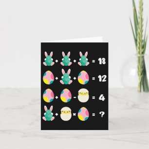 Order Of Operations Quiz Math Teacher Easter Chick Card