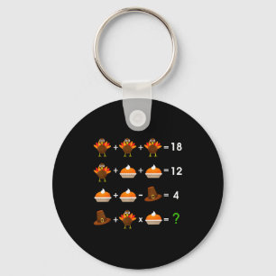 Order Of Operations Thanksgiving Quiz Funny Math T Key Ring