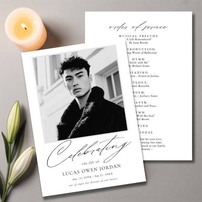 Order Of Service Memorial Photo Cheap Funeral  Programme (Creator Uploaded)