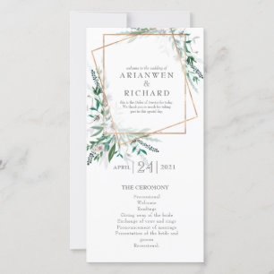 Order of service, program, Geometric #2