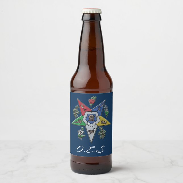 Order Of The Eastern Star Beer Bottle Label (Front)