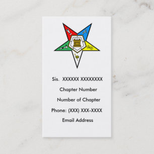 Order of the Eastern Star Business Card