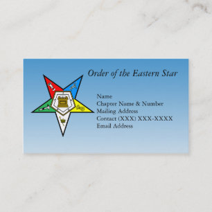 Order of the Eastern Star Business Card