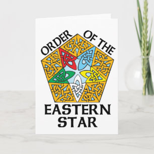 Order of the Eastern Star Celtic Knot design Holiday Card