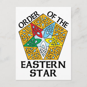 Order of the Eastern Star Celtic Knot design Postcard