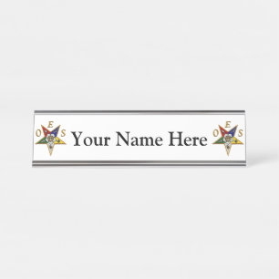 Order of the Eastern Star Desk Name Plate