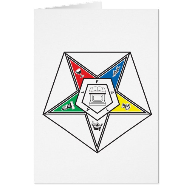 Order of the Eastern Star Emblem Greeting Cards (Front)