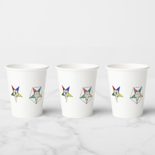 Order of the Eastern Star Emblem Paper Cups