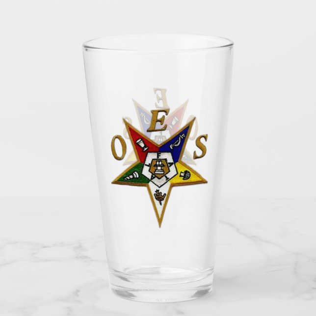 ORDER of the EASTERN STAR Glass (Front)