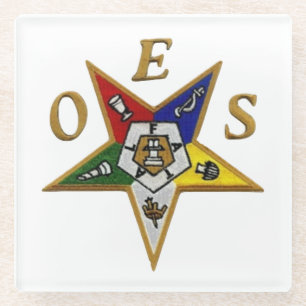 Order of the Eastern Star Glass Coaster
