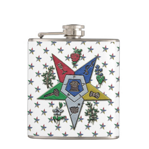 Order Of The Eastern Star Hip Flask