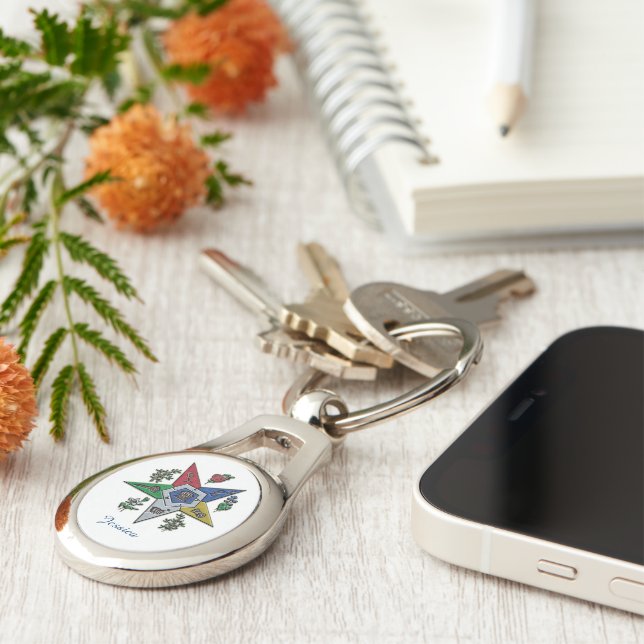Order Of The Eastern Star Key Ring (Side)