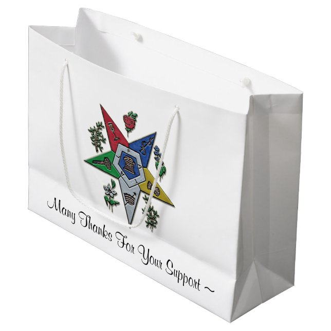 Order Of The Eastern Star Large Gift Bag (Front Angled)