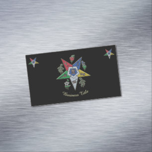 Order of The Eastern Star Magnetic Business Card