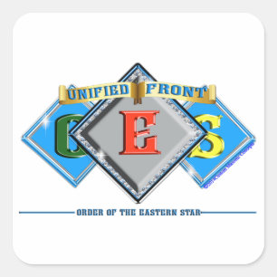Order of the Eastern Star OES Square Sticker