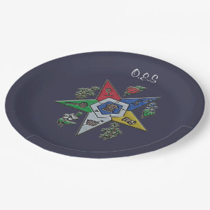 Order Of The Eastern Star Paper Plate
