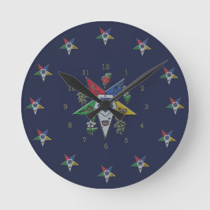 Order Of The Eastern Star Round Clock