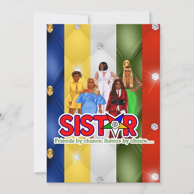 Order of The Eastern Star Sisterhood Card (Front)