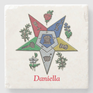 Order Of The Eastern Star Stone Coaster