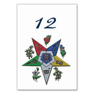 Order Of The Eastern Star Table Number