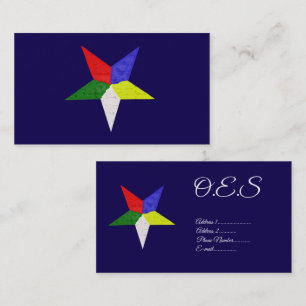 Order Of The Eastern Star (Wavy) Business Card
