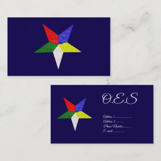 Order Of The Eastern Star (Wavy)  Business Card