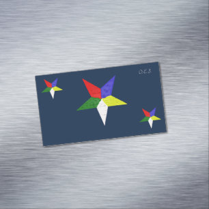 Order Of The Eastern Star (Wavy)  Magnetic Business Card