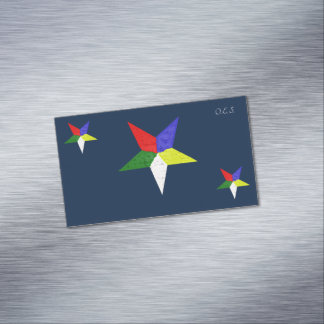 Order Of The Eastern Star (Wavy)  Magnetic Business Card
