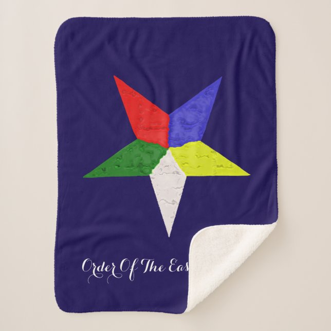 Order Of The Eastern Star (Wavy)  Sherpa Blanket (Front)