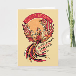 Order of the Phoenix Crosshatched Emblem Card