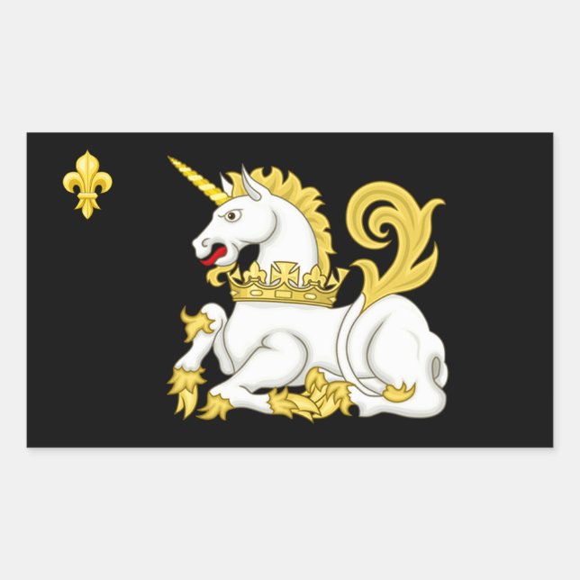Order of the Unicorn Flag Rectangular Sticker (Front)