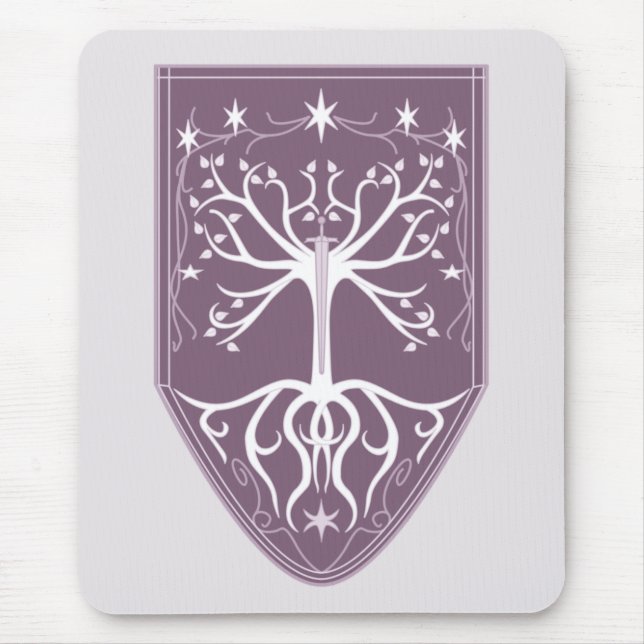 'Order of the White Tree' Crest Mouse Mat (Front)