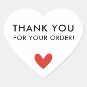 ORDER PACKAGING THANK YOU cute heart Sticker