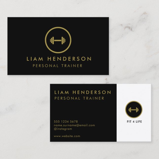 Order Trainer Business Card Fitness Trainer (Front/Back)