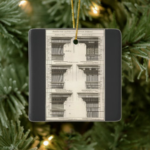 Orders of Architecture, Vintage Entablatures Ceramic Tree Decoration