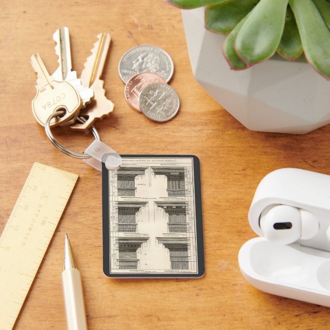 Orders of Architecture, Vintage Entablatures Key Ring (Desk)